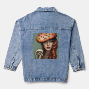 Veste En Jean ludique champignon dame bleu denim jean vêtement v