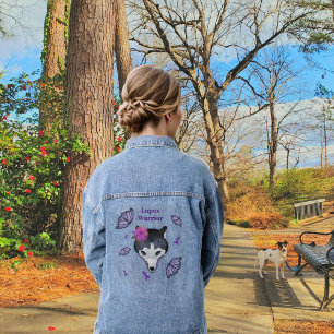 Veste En Jean Lupus Warrif Wolf Purple Ribbon Papillon