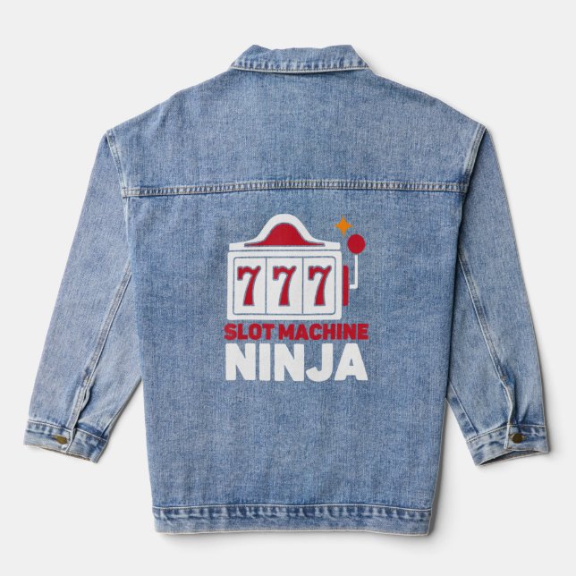Veste En Jean Machine à sous Ninja Casino Joueur (Verso)