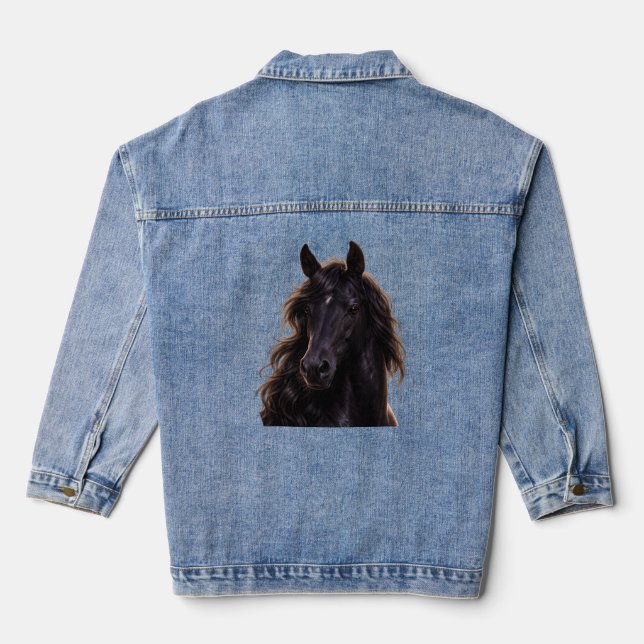 Veste En Jean Magestic black stallion (Verso)