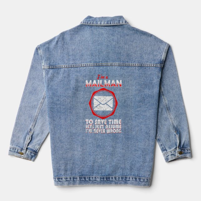 Veste En Jean Mailman Postman Postal Worker 13 (Verso)