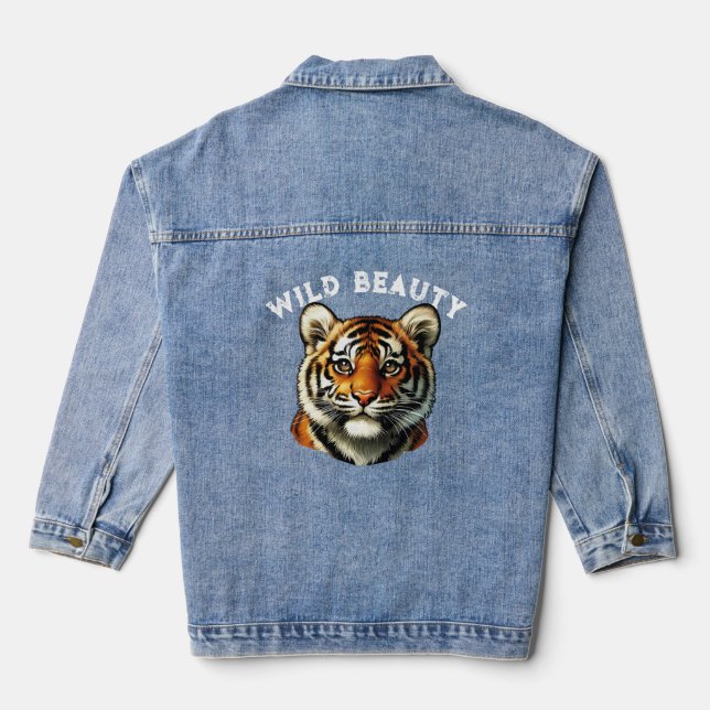 Veste En Jean Majestic Tiger Gaze (Verso)