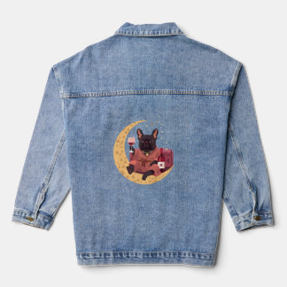 Veste En Jean Maman Bouledogue Français Soirée Vin