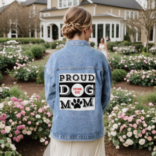 Veste En Jean Maman de chien fière personnalisée Amoureux des an