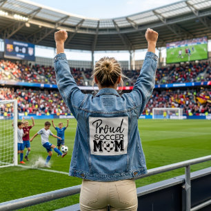 Veste En Jean Maman de footballeur fière de l'équipe Esprit de j