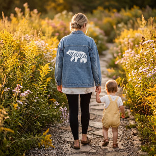 Veste En Jean Maman Ours Famille assortie