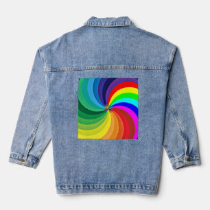 Veste En Jean Mandala-46556 couleur arc-en-ciel