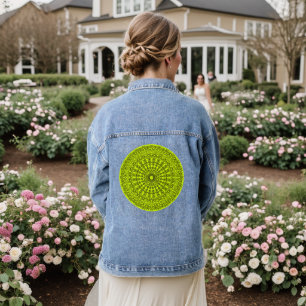 VESTE EN JEAN MANDALA VERT