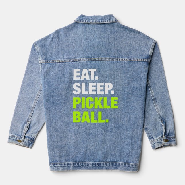 Veste En Jean Mangez Sleep Pickleball Pickleball Joueur Sport Re (Verso)