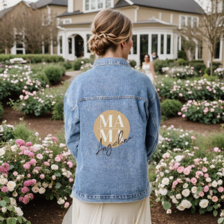 Veste En Jean Manteau chic personnalisé MAMA Tendance pour futur