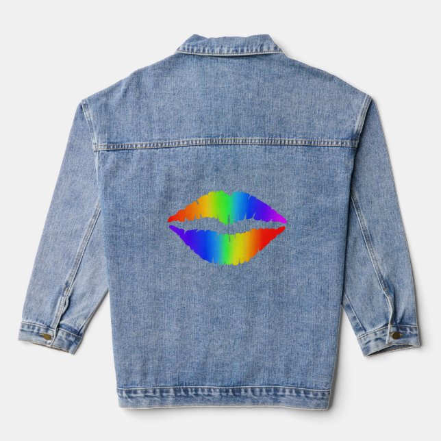 Veste En Jean Manteau en denim Lips (Verso)