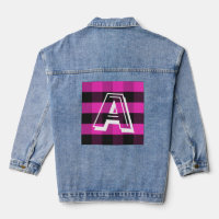 Manteau en denim personnalisé avec monogramme init