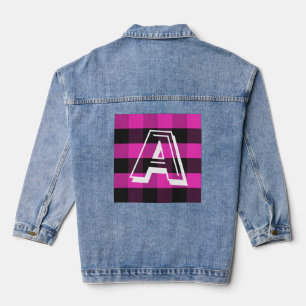 Veste En Jean Manteau en denim personnalisé avec monogramme init