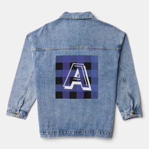 Veste En Jean Manteau en denim personnalisé avec monogramme init