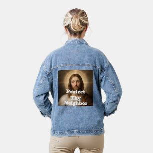 Veste En Jean Manteau en jean Protect Thy Neighbor