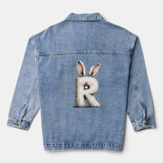 Veste En Jean Manteau pour filles avec impression initiale R sty