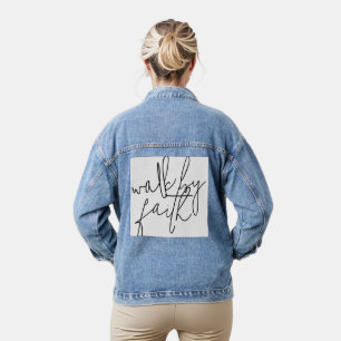 Veste En Jean Marcher Par La Foi Stylistique