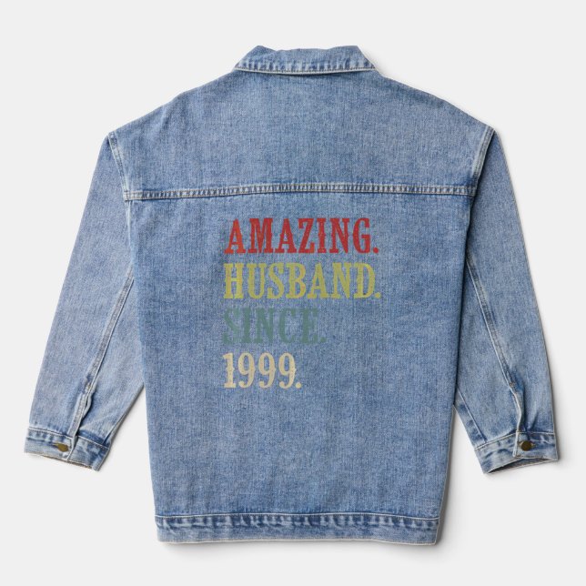 Veste En Jean Mari Extraordinaire depuis 1999 Retro 23 Mariage A (Verso)