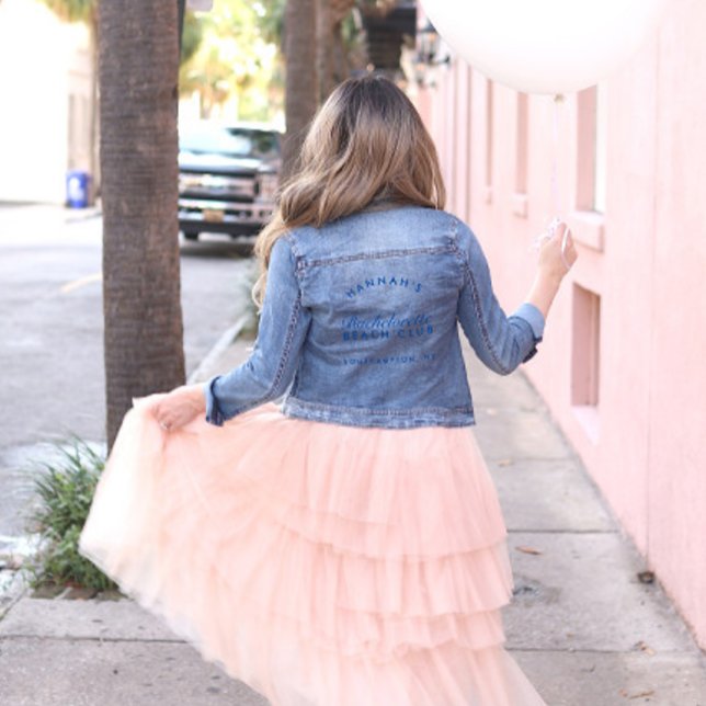 Veste En Jean Mariage de la fête de bachelorette (Bachelorette Party Bridesmaid Bridal Wedding Denim Jacket)