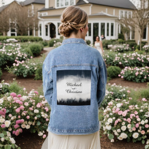 Veste En Jean Mariage de la nature de la forêt d'épinette brune