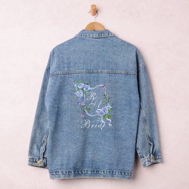 Veste En Jean Mariage de monogramme Rose bleu (Hangar)