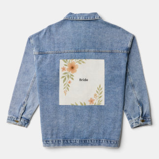 Veste En Jean Mariage Fleur sauvage russe Denim Jacket