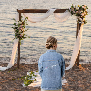 Veste En Jean Mariage Maid of Honor Bridal Bachelorette Party