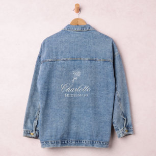 Veste En Jean Mariage personnalisé de demoiselle d'honneur
