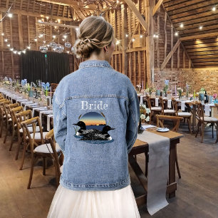 Veste En Jean Mariage Rustique au Lac des Plongeons au Coucher d