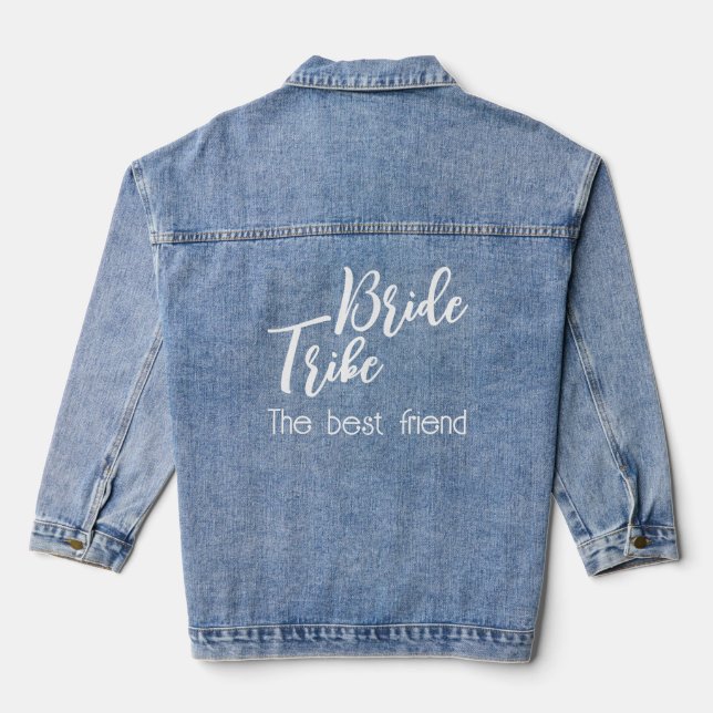 Veste En Jean Mariage Tribu Écriture Moderne (Verso)