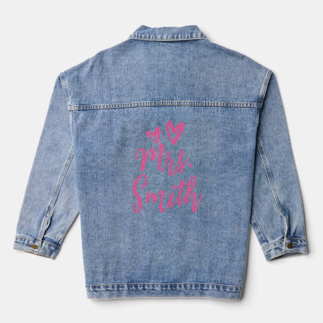 Veste En Jean Mariée à être Jean Denim Futur personnalisé Mme Ma (Verso)
