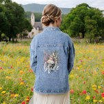 Veste En Jean Mariée Aquarelle Bohème Rustique Floral Fleur Sauv<br><div class="desc">Célébrez avec style avec notre veste en jean fleuri bohème rustique pour la mariée ! Cette veste époustouflante présente un design élégant de fleurs sauvages, alliant le chic bohème et le charme rustique. Parfaite pour la future mariée, elle ajoute une touche personnelle aux douches de mariée, aux enterrements de vie...</div>