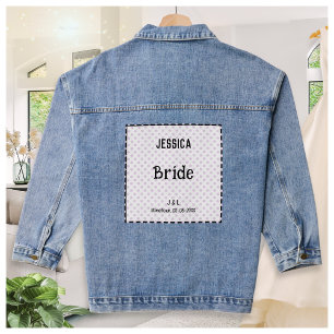 Veste En Jean Mariée Jolie Robe à pois Personnalisée Mariage de 