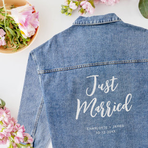 Veste En Jean Mariés à peine vêtue de mariée personnalisée