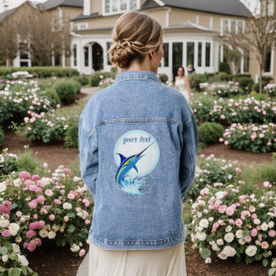 Veste En Jean Marlin Bleu Jaillissant de l'Océan
