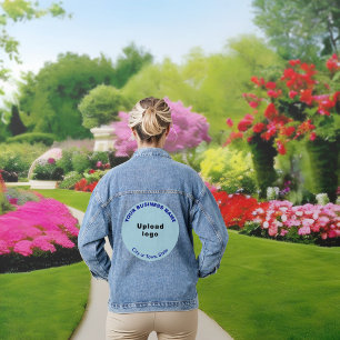 Veste En Jean Marque d'affaires ronde bleu clair sur les femmes