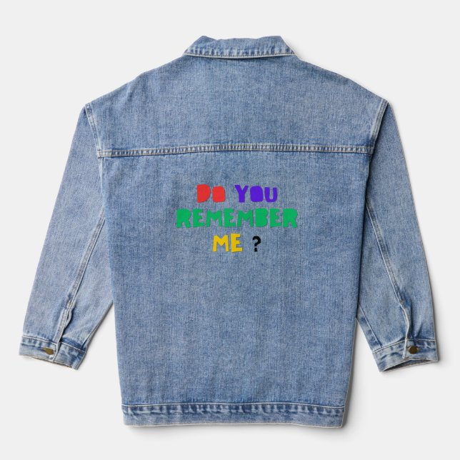 VESTE EN JEAN 'ME RECONNAISSEZ-VOUS' (Verso)