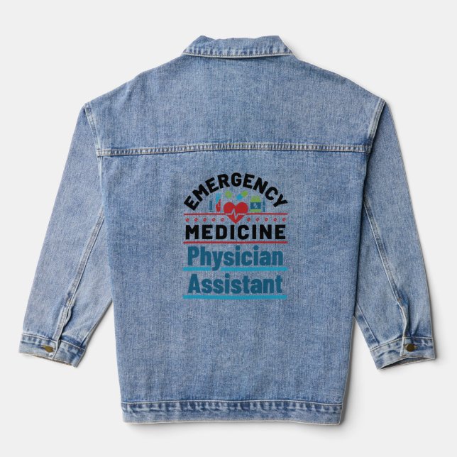 Veste En Jean Médecin d'urgence Assistant (Verso)
