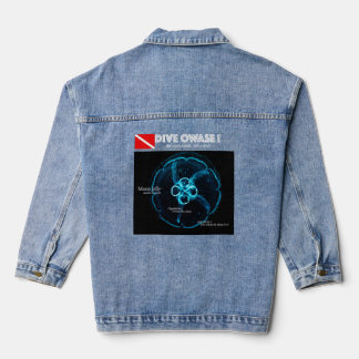 Veste En Jean Méduse lune dans l'espace sous-marin