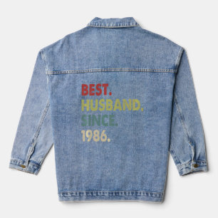 Veste En Jean Meilleur Mari depuis 1986 Rétro 36ème Mariage Aniv