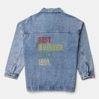 Veste En Jean Meilleur Mari depuis 1990 32e anniversaire Mariage