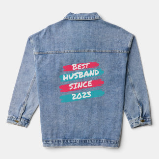 Veste En Jean Meilleur Mari depuis 2023 1er anniversaire de Mari