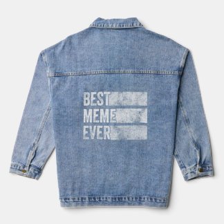 Veste En Jean Meilleur Mème Jamais Grand-mère Maman Fête de la M