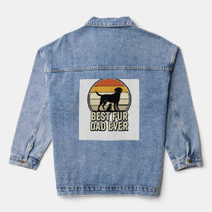 Veste En Jean Meilleur papa à fourrure jamais conception de mail