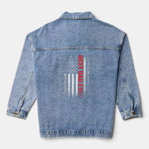 Veste En Jean Meilleur papa jamais Usa Drapeau américain 1ère fo