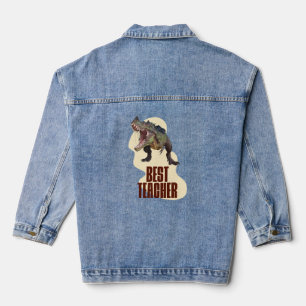 Veste En Jean Meilleur Professeur Dinosaure Humour de Classe