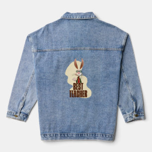 Veste En Jean Meilleur professeur lapin de la classe humour
