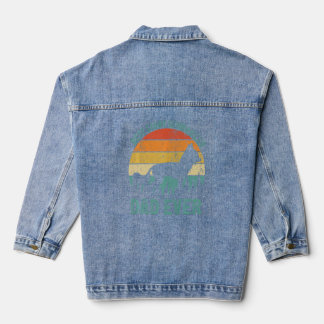Veste En Jean Meilleur Vintage Chinois Cris Papa Jamais Père