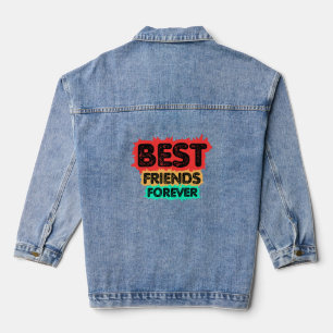 VESTE EN JEAN MEILLEURES AMIES POUR TOUJOURS AMIES RETRO, AMITIÉ