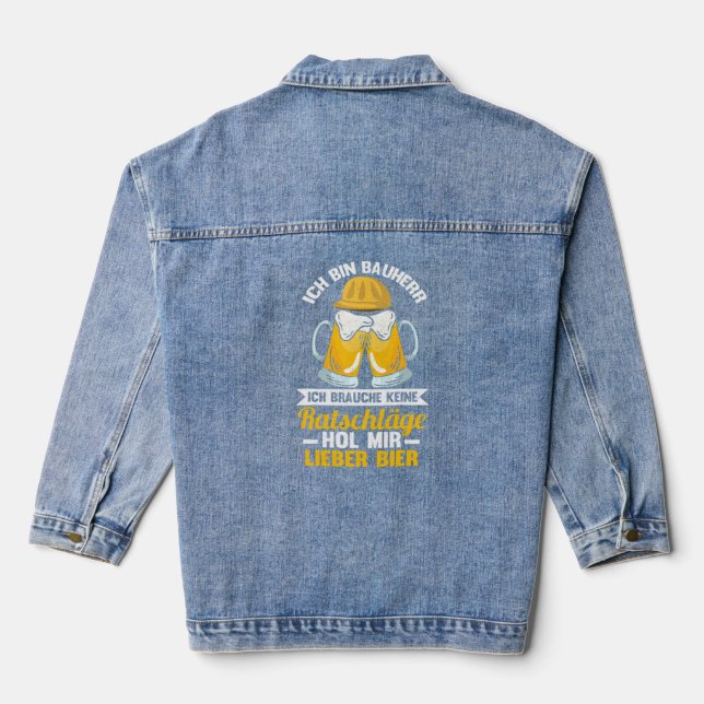 Veste En Jean Mens Bauherr Beer Beer Mug Celebration Hops dit (Verso)